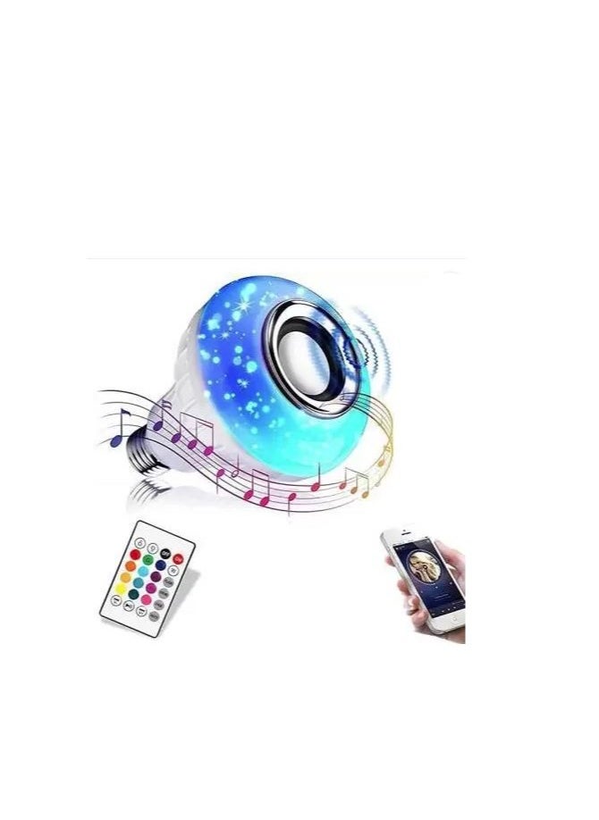 Generic - Bluetooth LED Bulb with Speaker and Multi Color Light (RGB) and Remote Control - For decoration and Ramadan adornment. - Image 1