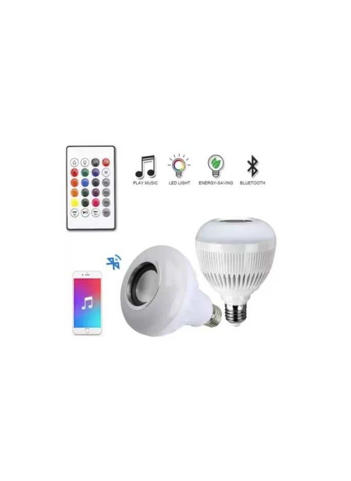 Generic - Bluetooth LED Bulb with Speaker and Multi Color Light (RGB) and Remote Control - For decoration and Ramadan adornment. - Image 1