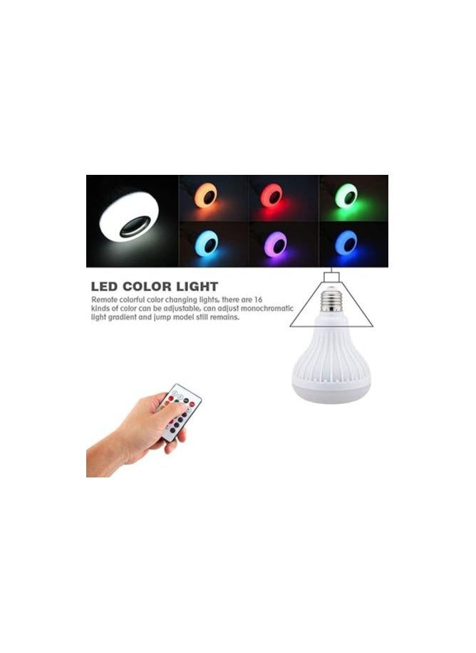 Generic - Bluetooth LED Bulb with Speaker and Multi Color Light (RGB) and Remote Control - For decoration and Ramadan adornment. - Image 1