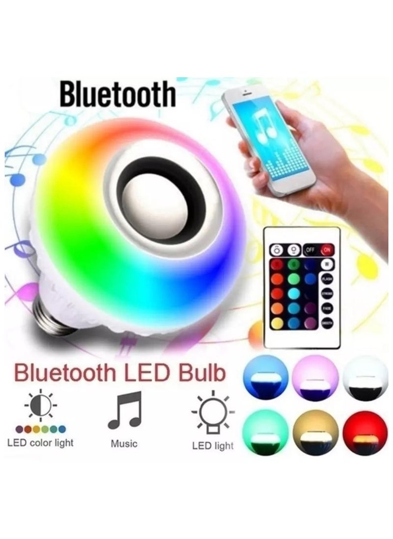 Generic - Bluetooth LED Bulb with Speaker and Multi Color Light (RGB) and Remote Control - For decoration and Ramadan adornment. - Image 1