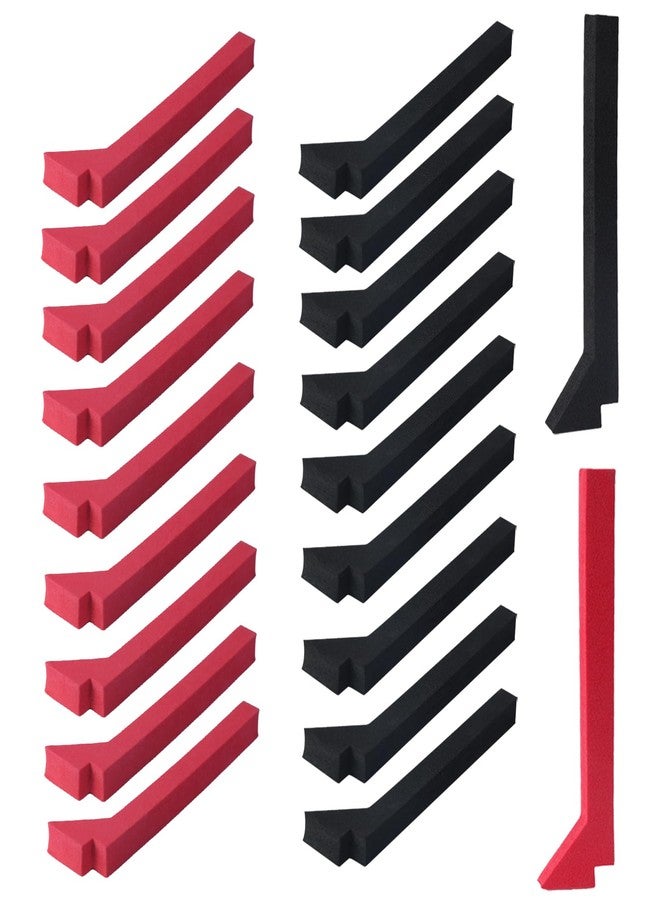 Mtuiewo 20 Packs Foams Compatible with Els Pet Litter Box, Precise Cut Seal Cat Litter Self Cleaning Replacement Part to Prevent Litter Spillage, Red & Black - Image 1
