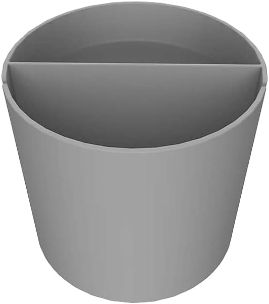 deflecto Standing Desk Small Desk Organizer Two Sections 385 x 385 x 354 Gray - Image 2