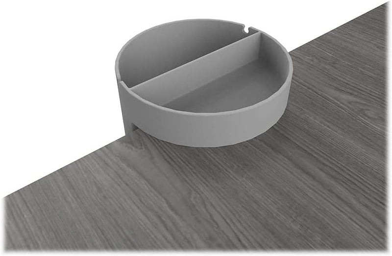 deflecto Standing Desk Small Desk Organizer Two Sections 385 x 385 x 354 Gray - Image 5