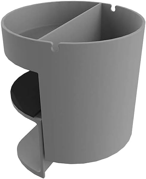 deflecto Standing Desk Small Desk Organizer Two Sections 385 x 385 x 354 Gray - Image 3