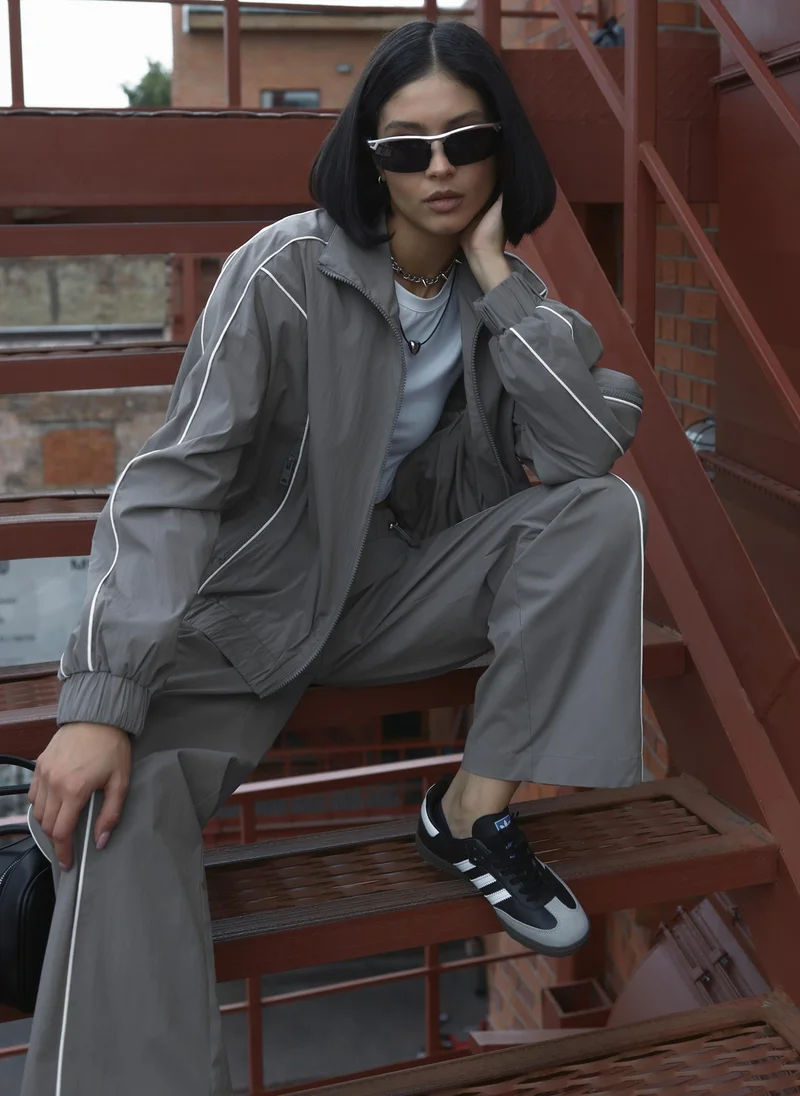 Lichi  Nylon windbreaker with contrasting stripes for Women | Best Price UAE