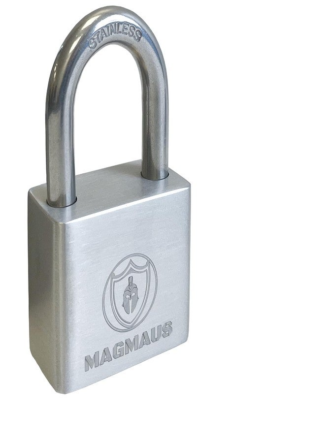 Magmaus® PDL40 Heavy Duty Lock with 3 Keys - [Stainless Steel] Weatherproof Padlock for Outdoor Use - Ideal for Storage Unit, Shipping Container, Gate - Image 1