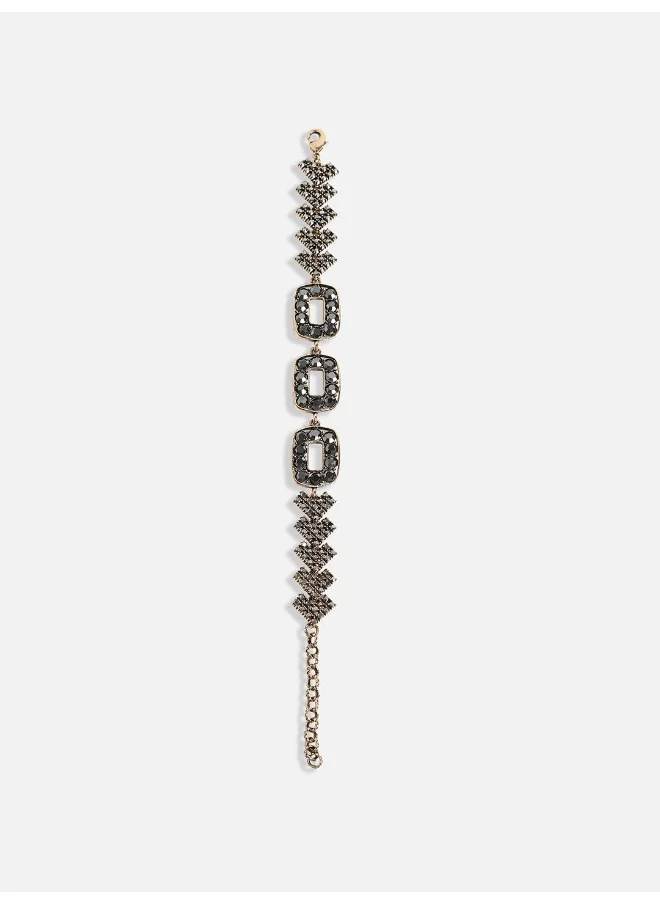 SOHI Pack Of Metallic Flora Bracelets