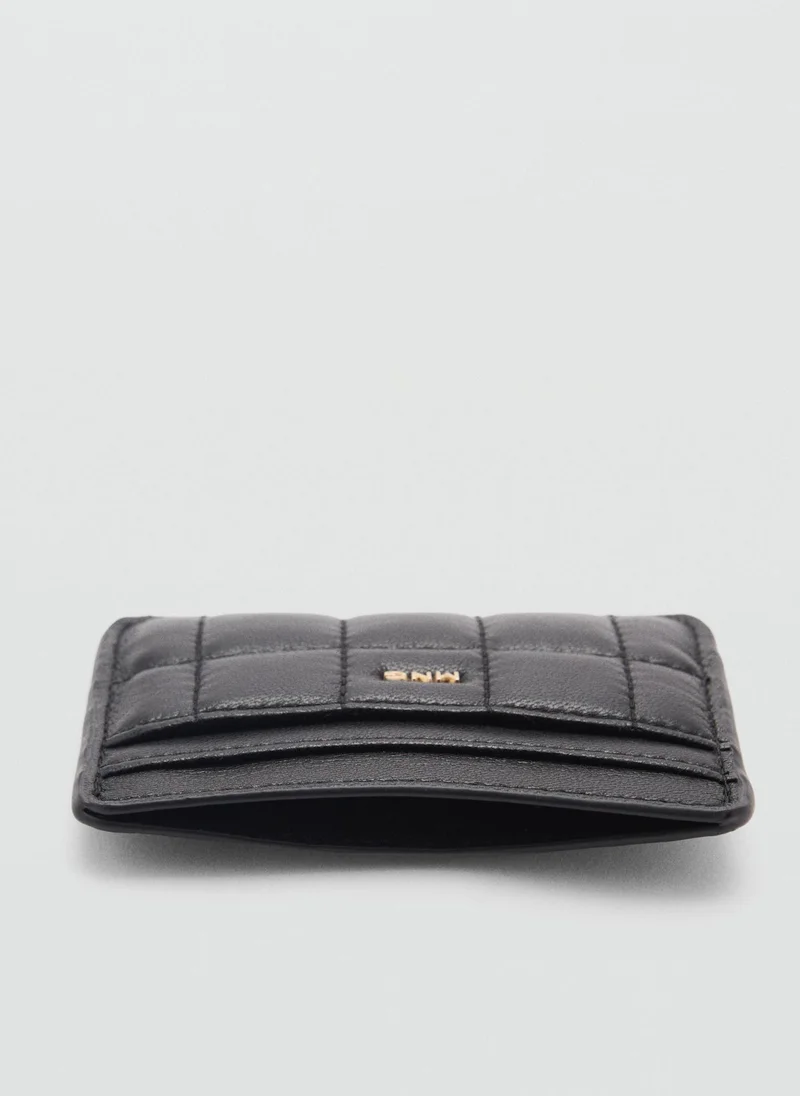 MANGO Logo Quilted Cardholder