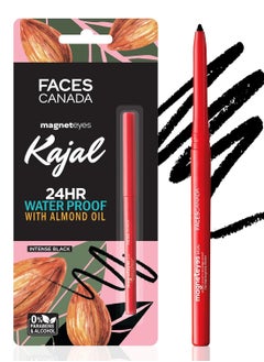 Faces Canada Magneteyes Kajal - Black, 0.35g | Waterproof, Smudgeproof & Fadeproof | Enriched With Almond Oil & Vitamin E  - Image 1