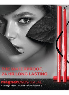 Faces Canada Magneteyes Kajal - Black, 0.35g | Waterproof, Smudgeproof & Fadeproof | Enriched With Almond Oil & Vitamin E  - Image 2