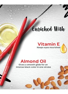 Faces Canada Magneteyes Kajal - Black, 0.35g | Waterproof, Smudgeproof & Fadeproof | Enriched With Almond Oil & Vitamin E  - Image 3
