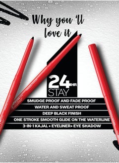 Faces Canada Magneteyes Kajal - Black, 0.35g | Waterproof, Smudgeproof & Fadeproof | Enriched With Almond Oil & Vitamin E  - Image 4