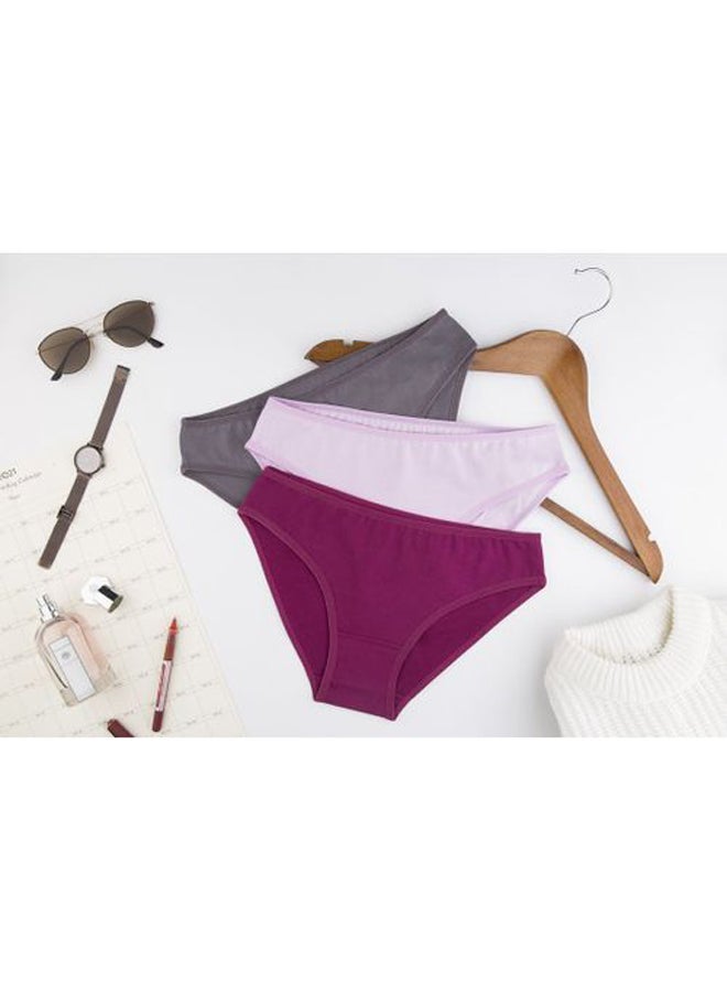 Milk Pack Of 3 Women Basic Plain Bikini Undies