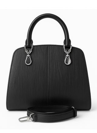 Elegant women's bag in grained leather with a short handle and a long, detachable strap.-black - pzsku/Z9CA33F21E7CAB8375D3EZ/45/1748089137/01c08770-f7a1-4b8f-a02d-a98e3b00d9a9