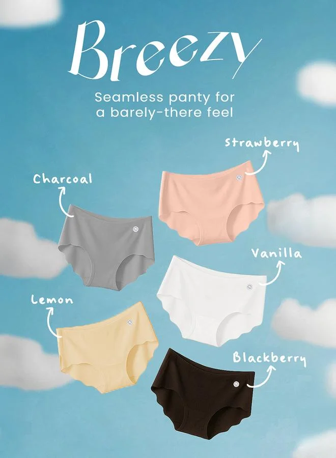 Clovia  Blackberry Breezy Seamless Hipster Panty for Women | Best Price UAE