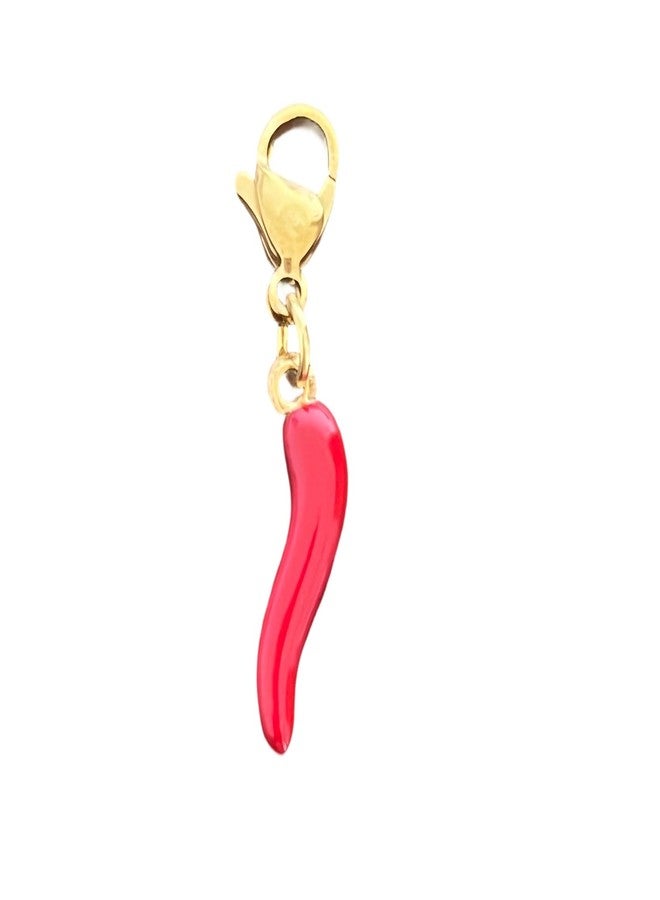 AMOBESTER Stainless Steel Chili Pepper Charms - Spicy Pepper Pendant for DIY Jewelry, Bracelet, Necklace, Zipper Pull, Keychain - Hot Crops Clip-On Charms - Image 1