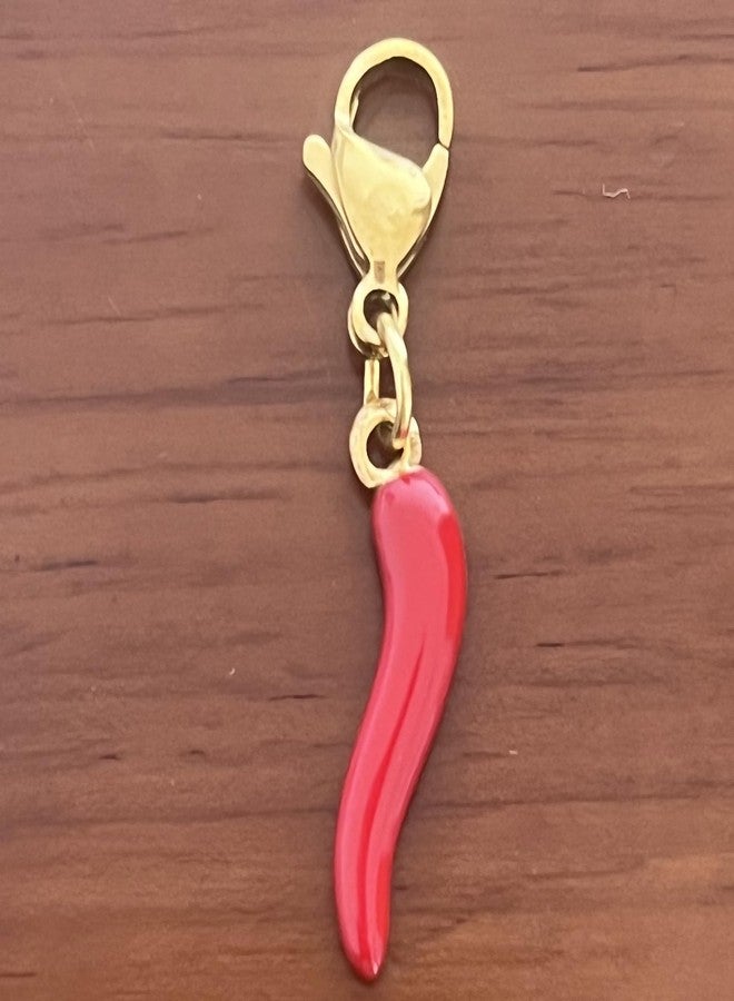 AMOBESTER Stainless Steel Chili Pepper Charms - Spicy Pepper Pendant for DIY Jewelry, Bracelet, Necklace, Zipper Pull, Keychain - Hot Crops Clip-On Charms - Image 2