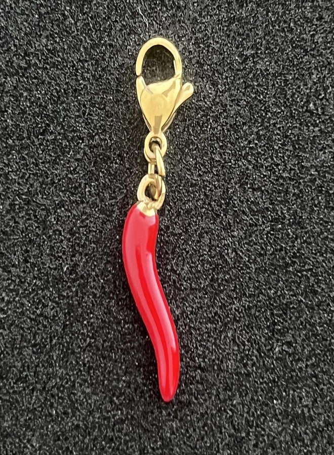 AMOBESTER Stainless Steel Chili Pepper Charms - Spicy Pepper Pendant for DIY Jewelry, Bracelet, Necklace, Zipper Pull, Keychain - Hot Crops Clip-On Charms - Image 5