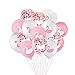 Pink Forest Swan Princess Balloons 15 Pcs Pink and White Latex Balloons Swan Soiree Confetti Balloons for Wedding Birthday Girl Baby Shower Party Decoration - Image 3