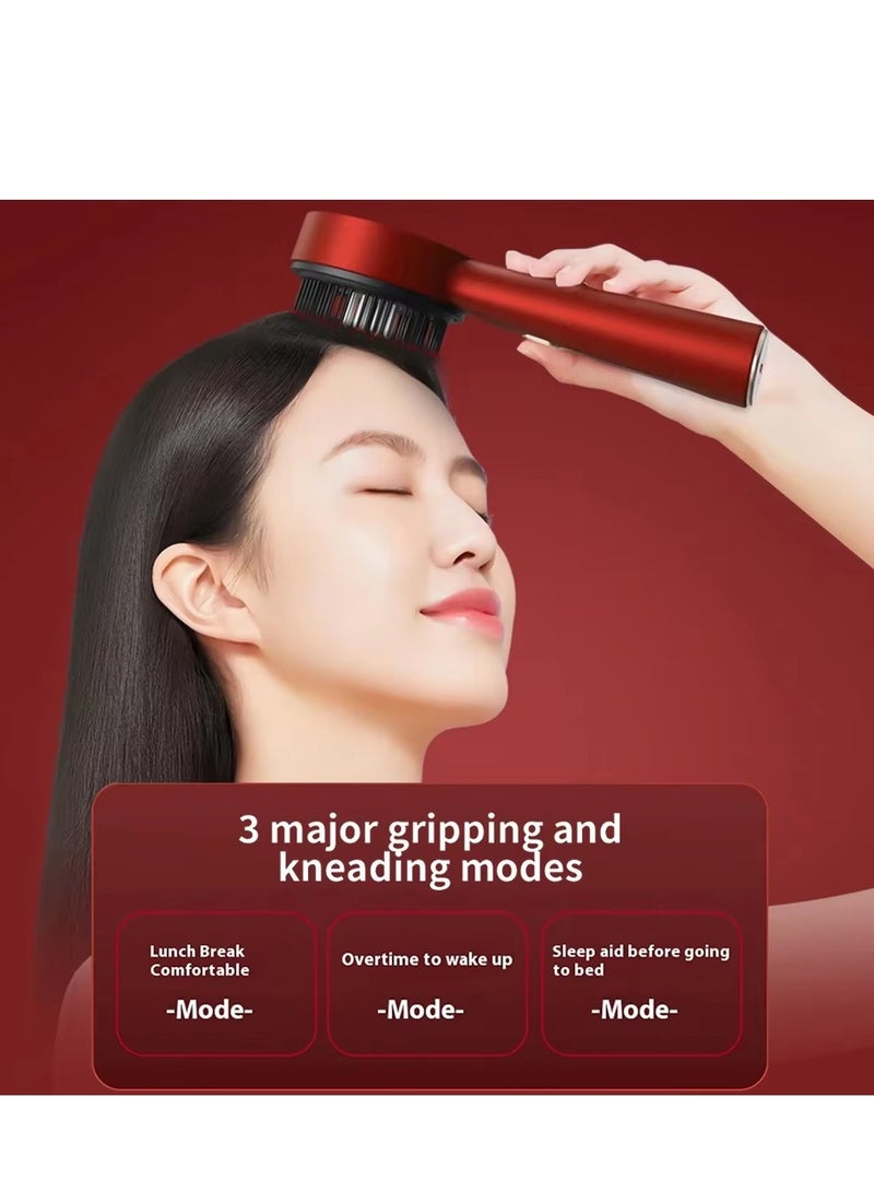 ASIV Electric Microcurrent Massage Comb Portable Hair Follicles Comb Scalp Oil Applicator Head Massager Hair Growth Anti Loss Care（red） - Image 2