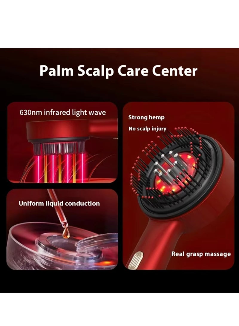 ASIV Electric Microcurrent Massage Comb Portable Hair Follicles Comb Scalp Oil Applicator Head Massager Hair Growth Anti Loss Care（red） - Image 3