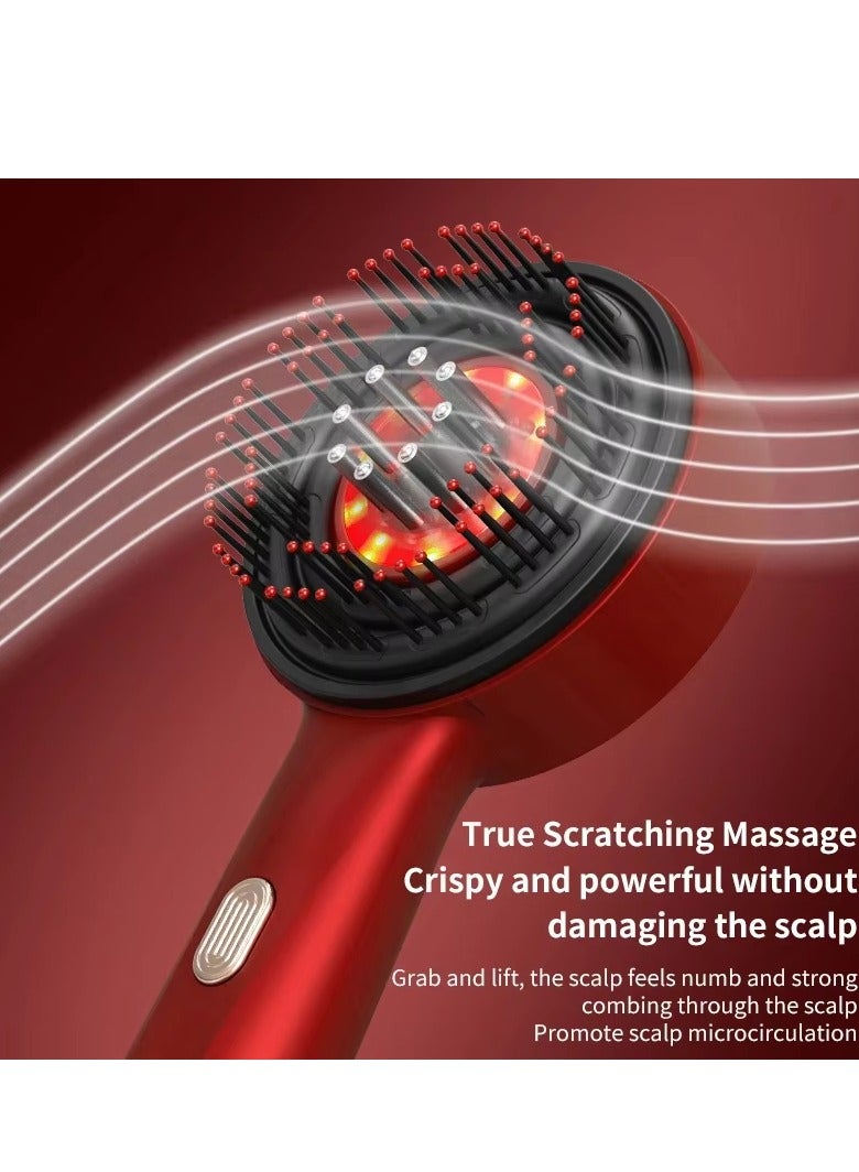 ASIV Electric Microcurrent Massage Comb Portable Hair Follicles Comb Scalp Oil Applicator Head Massager Hair Growth Anti Loss Care（red） - Image 5