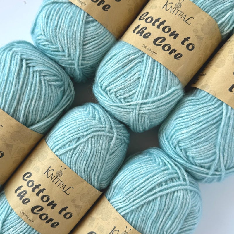 Cotton to The Core Cotton Yarn for Crocheting 6 Skeins 852Yds300G Free Patterns  Soft Baby Yarn for Knitting  3 DK Light Worsted Weight  ICY Blue