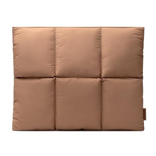 Comfyable Puffy Laptop Sleeve 13 Inch 14 Inch, Quilted Puffer Laptop Carrying Case, Pillow Case Compatible with MacBook Air M4 2025 M3 M2 M1, MacBook Pro M5 M4 Pro/Max, Brown - Image 1