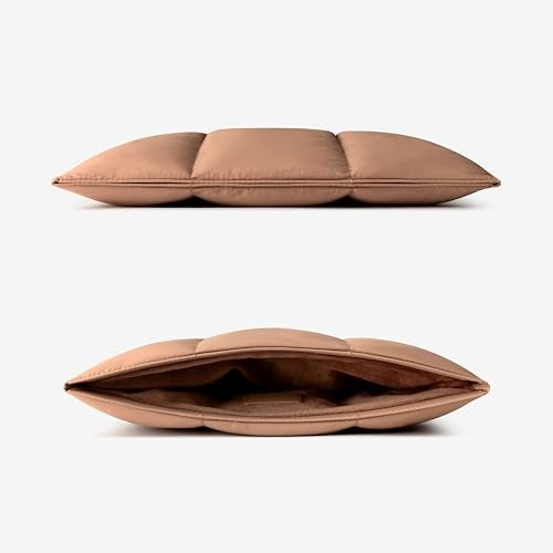 Comfyable Puffy Laptop Sleeve 13 Inch 14 Inch, Quilted Puffer Laptop Carrying Case, Pillow Case Compatible with MacBook Air M4 2025 M3 M2 M1, MacBook Pro M5 M4 Pro/Max, Brown - Image 2