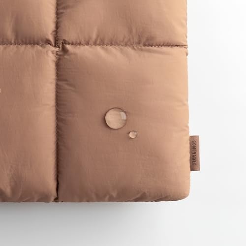 Comfyable Puffy Laptop Sleeve 13 Inch 14 Inch, Quilted Puffer Laptop Carrying Case, Pillow Case Compatible with MacBook Air M4 2025 M3 M2 M1, MacBook Pro M5 M4 Pro/Max, Brown - Image 5