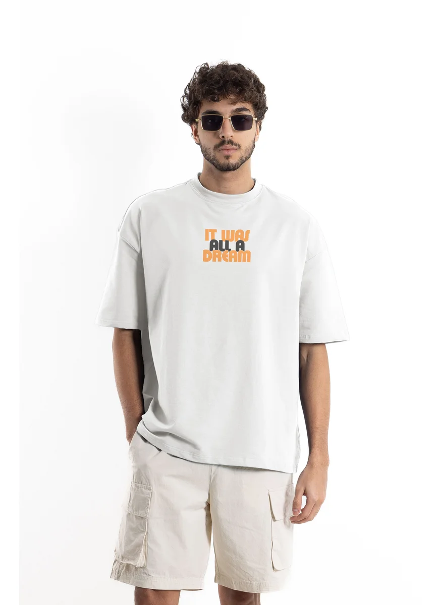 شايبس SLOGAN PRINTED COTTON BLEND T-SHIRT