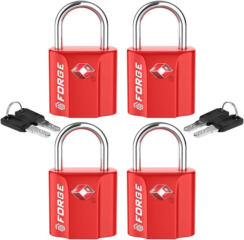 Forge TSA Approved Luggage Locks, Ultra-Secure Dimple Key Travel Locks with Zinc Alloy Body - Image 1