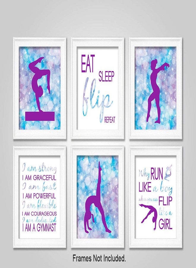 Mirabuy Set of 6 Unframed Gymnastics Wall Art, Gymnastics Wall Decor, Gymnast Wall Art (8" x 10") - Image 2