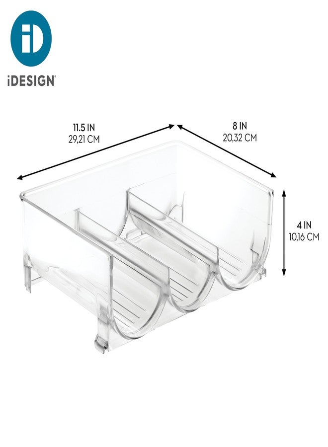 إنترديزاين حامل زجاجات iDesign ثلاثي الأقسام لزجاجات الماء أو المشروبات الغازية أو النبيذ، طقم من 4 قطع، شفاف، صنع في الولايات المتحدة الأمريكية - Image 4
