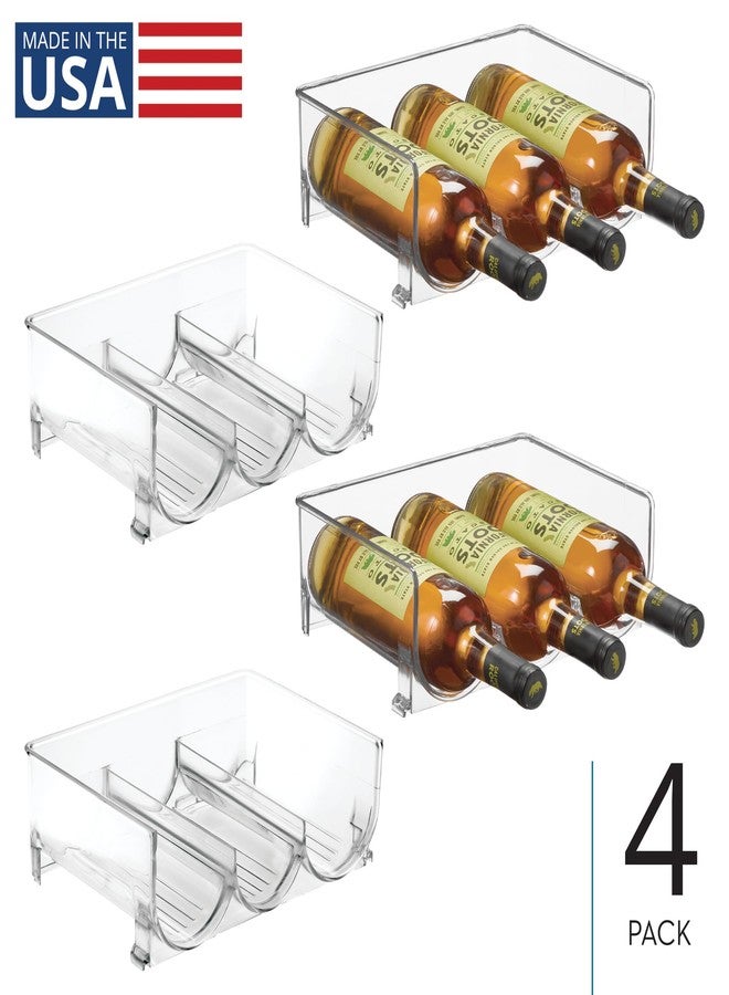 إنترديزاين حامل زجاجات iDesign ثلاثي الأقسام لزجاجات الماء أو المشروبات الغازية أو النبيذ، طقم من 4 قطع، شفاف، صنع في الولايات المتحدة الأمريكية - Image 2