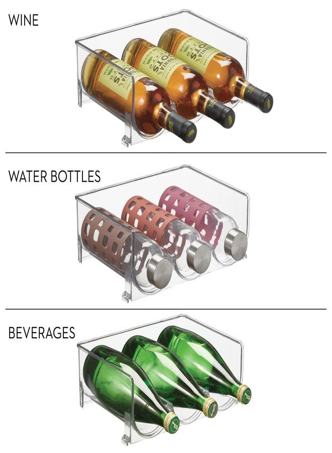 إنترديزاين حامل زجاجات iDesign ثلاثي الأقسام لزجاجات الماء أو المشروبات الغازية أو النبيذ، طقم من 4 قطع، شفاف، صنع في الولايات المتحدة الأمريكية - Image 5