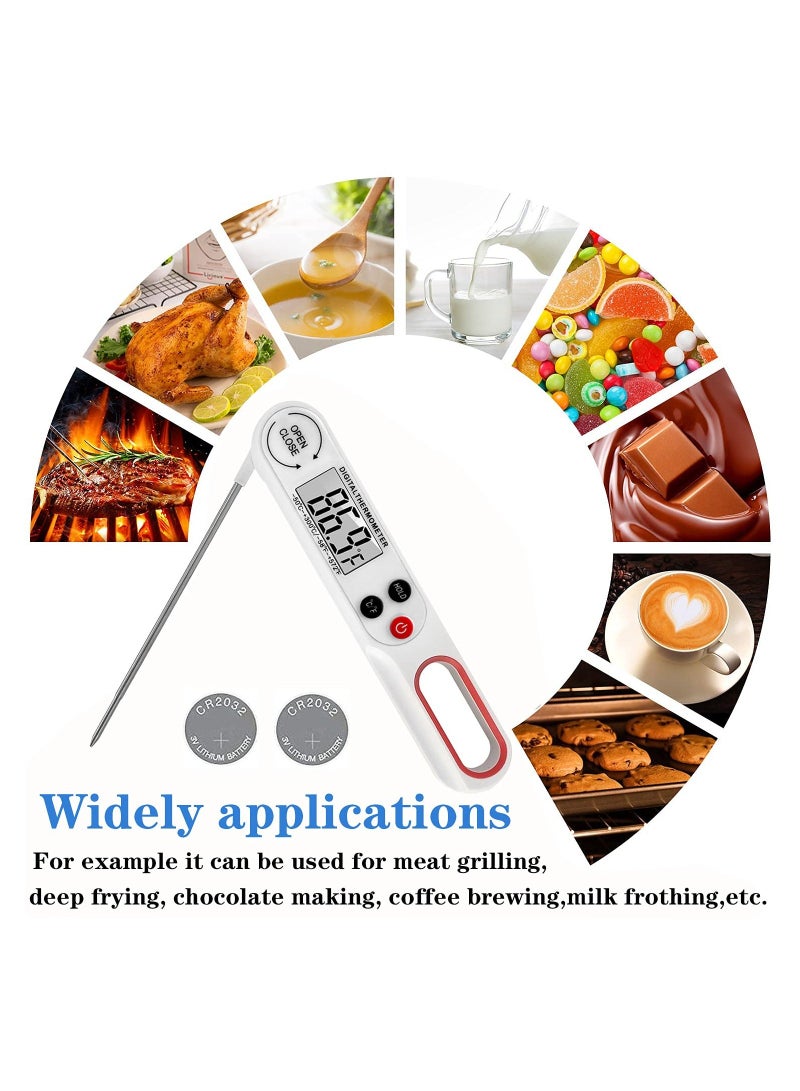 NIBEMINENT Digital Meat Thermometer for Cooking, Instant Read Food Kitchen Backlit Display Meat, Kitchen,Deep Frying, Baking, Outdoor Grilling, & BBQ  - Image 4