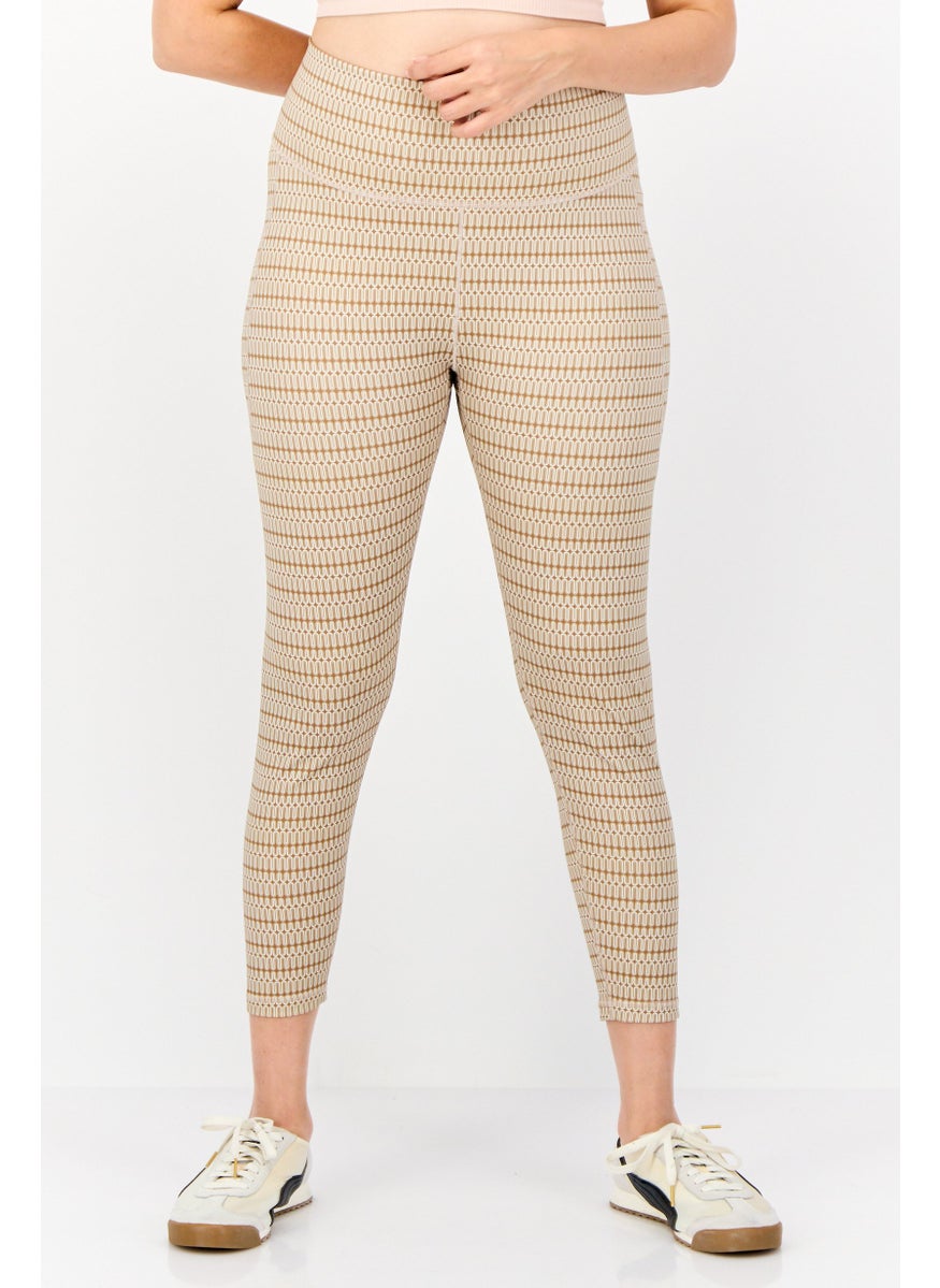 Adidas Women Tight Fit Training 7/8 Leggings, Tan  - Image 1