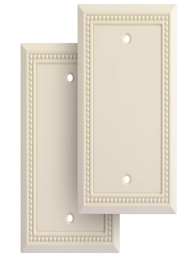 Henne Bery Harmon Designs Sunken Pearls Switch Plate/Wall Plate/Outlet Cover (Single Blank 2PK, Light Almond) - Image 1