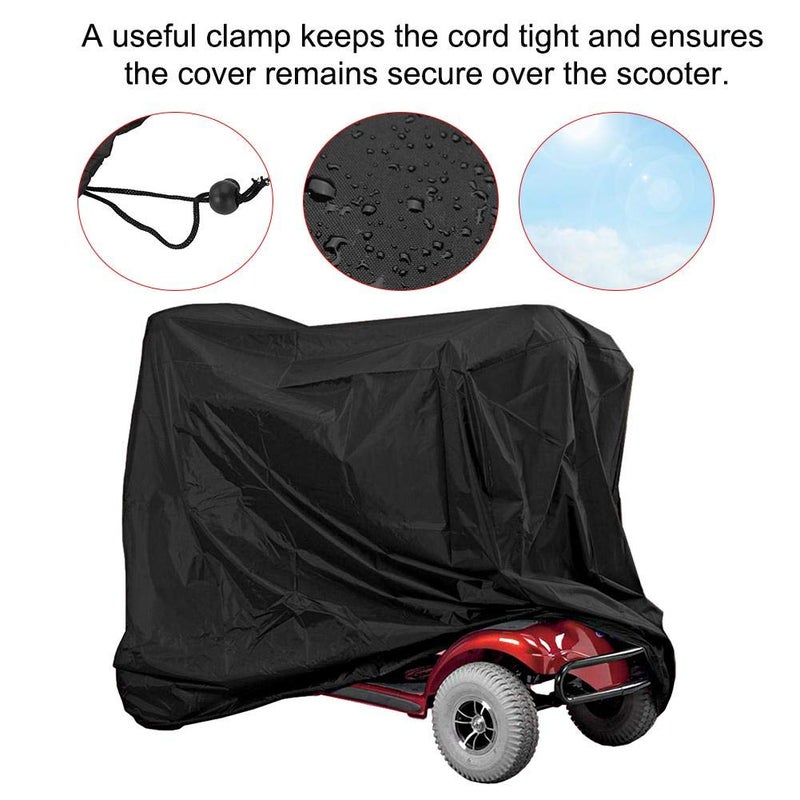 klarako Waterproof Mobility Scooter Cover, Electric Wheelchair Transport Storage Cover Heavy Duty, 74.8"Lx27.9"Wx46"H - Image 4