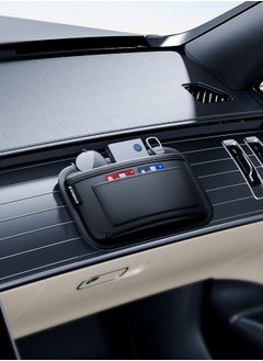 M MIAOYAN Car center console storage box sticker-type in-car storage and storage artifact leather multi-functional car mobile phone bag  - Image 3
