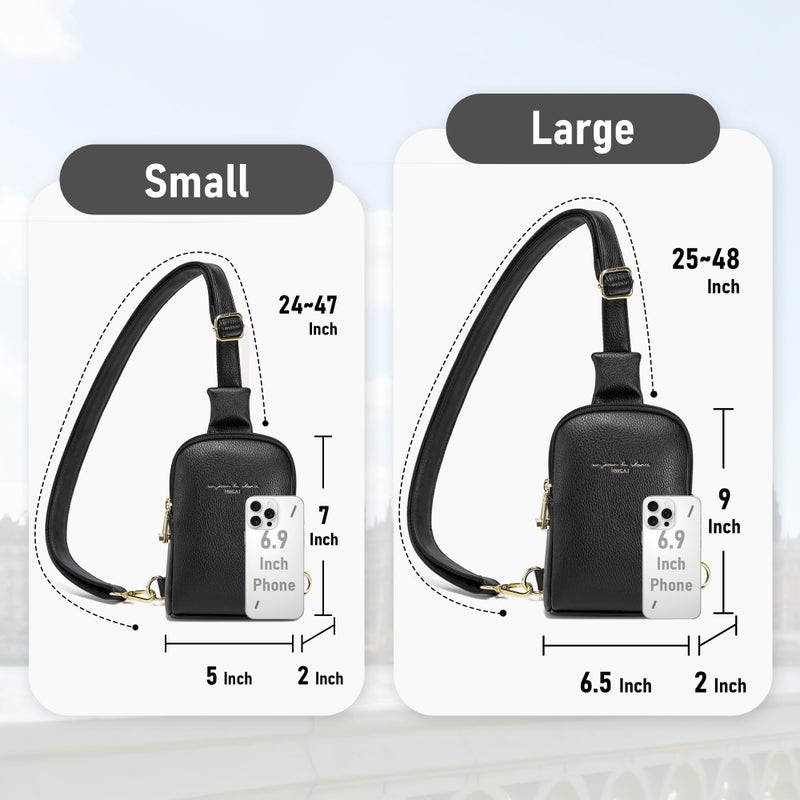 INICAT Small Sling Bag for Women Everyday & Travel Crossbody Bags Lightweight Cross Body Purses Vegan Leather(Anti theft) - Image 3