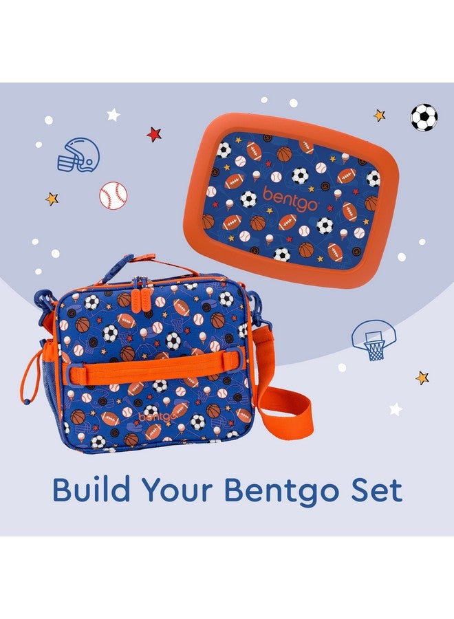 Bentgo Bentgo Kids Lunch Bag - Durable, Double-Insulated Lunch Bag for Kids 3+; Holds Lunch Box, Water Bottle, & Snacks; Easy-Clean Water-Resistant Fabric & Multiple Zippered Pockets (Sports) - Image 4