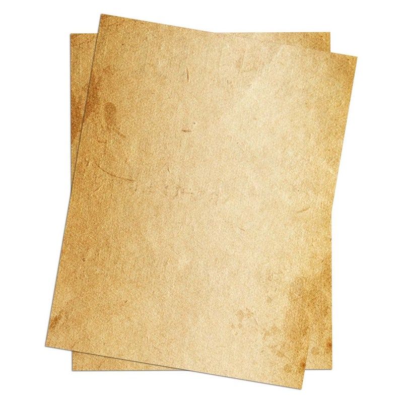 Tiankool Loose Leaf Paper, Stationery Writing Paper, Vintage Antique Letterhead Paper 8.5" x 11",50 Sheets, A4 Unpunched Refills Paper for Ring Binder/Discbound, Decorative Printer Paper - Image 1