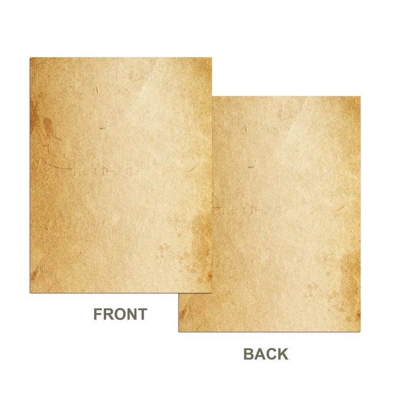 Tiankool Loose Leaf Paper, Stationery Writing Paper, Vintage Antique Letterhead Paper 8.5" x 11",50 Sheets, A4 Unpunched Refills Paper for Ring Binder/Discbound, Decorative Printer Paper - Image 3