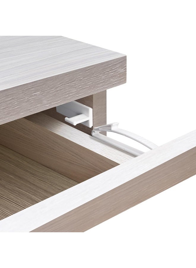 Coolrunner Child Safety Locks, Safety Invisible Drawer Latches with Strong Adhesive for Baby Care - Image 1