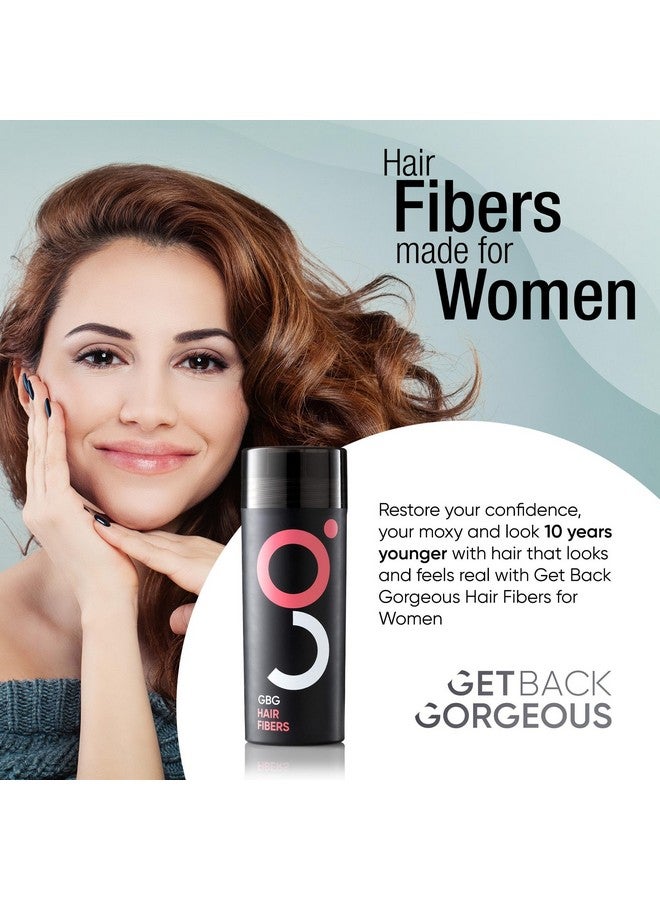جيت باك جورجيس ألياف شعر نسائية من GBG للشعر الخفيف والناعم والبقع الصلعاء، لون بني غامق - ألياف لتكثيف الشعر للحصول على شعر كثيف على الفور في 30 ثانية، لمسة نهائية ومكثفة للنساء والرجال 25 جرام - خالية من القسوة - Image 3