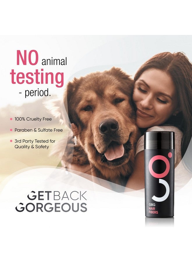 جيت باك جورجيس ألياف شعر نسائية من GBG للشعر الخفيف والناعم والبقع الصلعاء، لون بني غامق - ألياف لتكثيف الشعر للحصول على شعر كثيف على الفور في 30 ثانية، لمسة نهائية ومكثفة للنساء والرجال 25 جرام - خالية من القسوة - Image 5