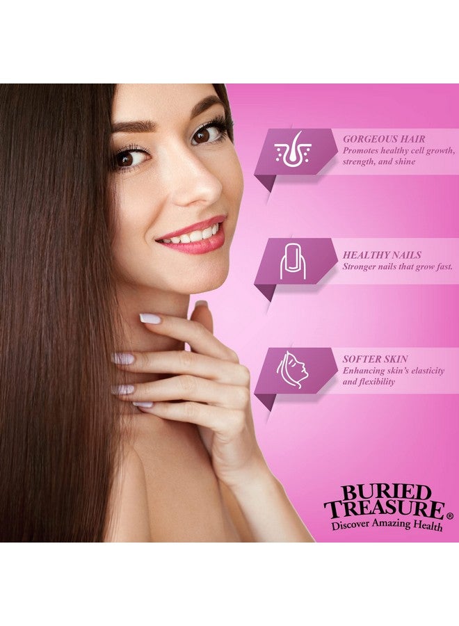 Buried Treasure Hair, Skin and Nails with MSM Biotin Aloe Vera plus Vitamins and Minerals in a High Potency Liquid Whole Food Complex for Fuller Hair, Stronger Nails and Clearer Skin 16 oz - Image 4