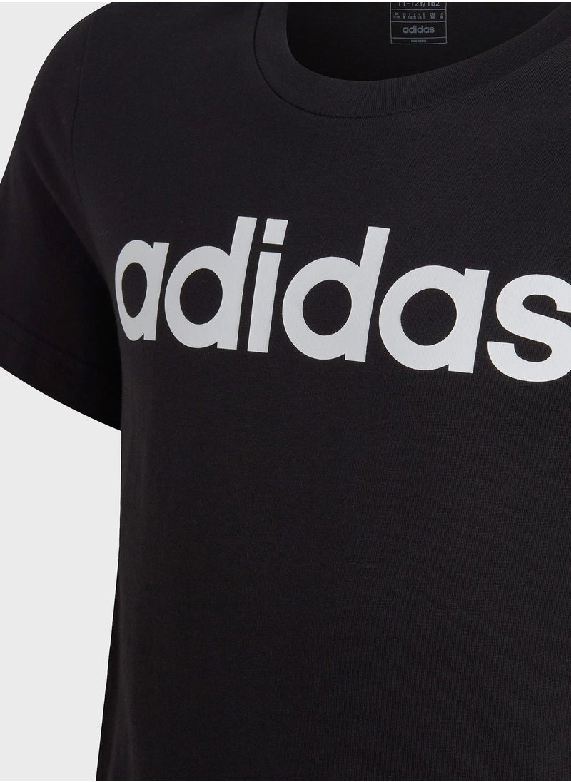 Adidas - Kids Essential Linear Logo T-Shirt - Image 1